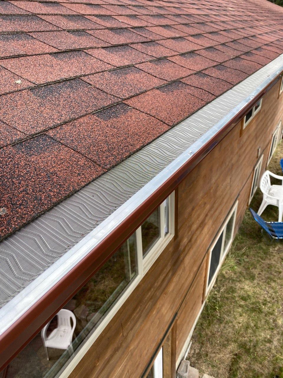 Gutter with leaf guard protection