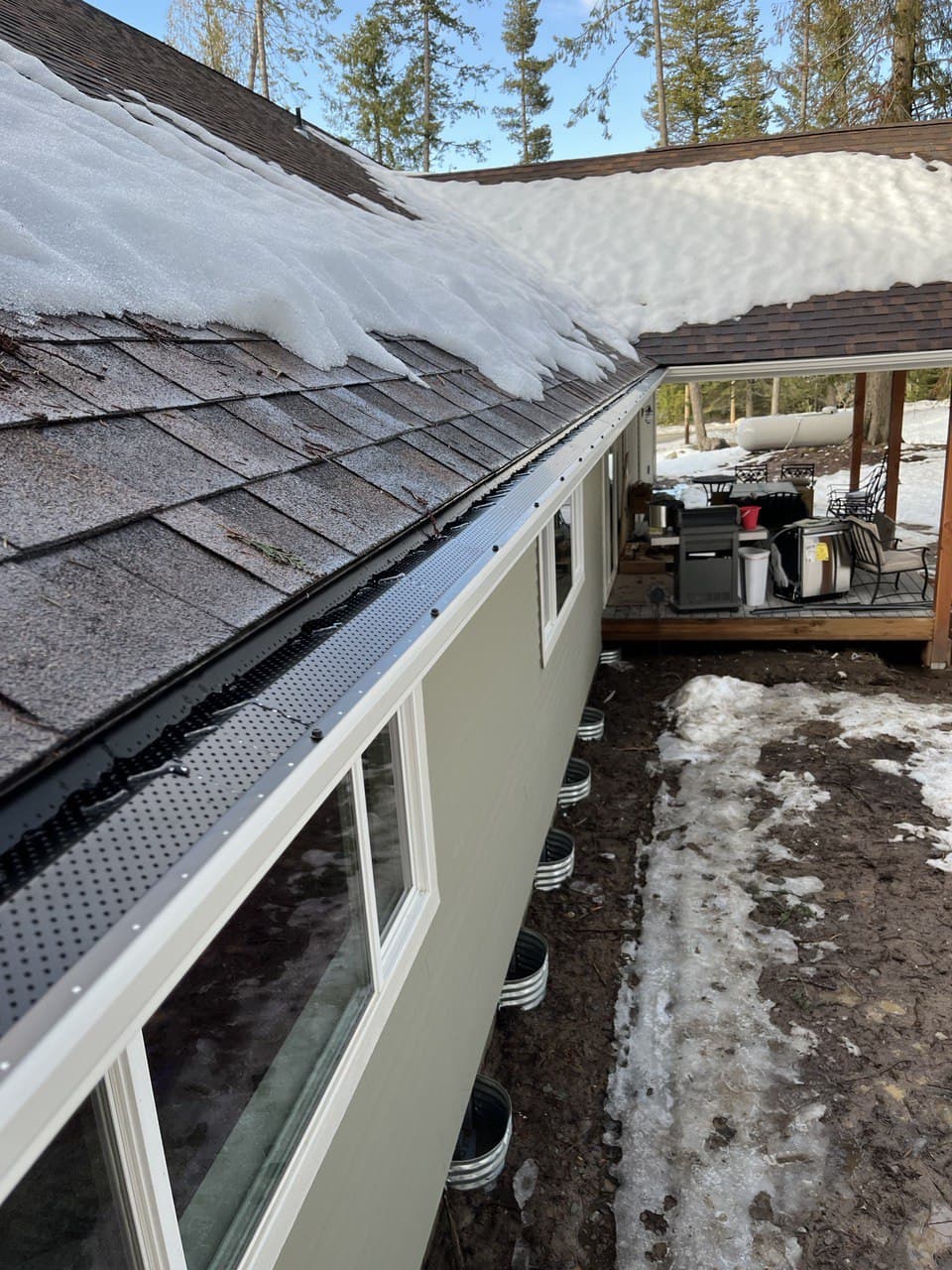 Gutter cover installed above home windows
