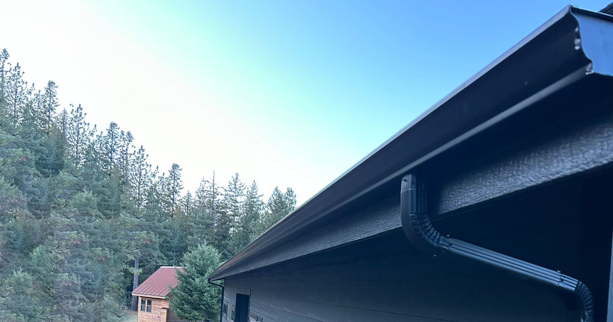 North Idaho home with new seamless K-style gutters